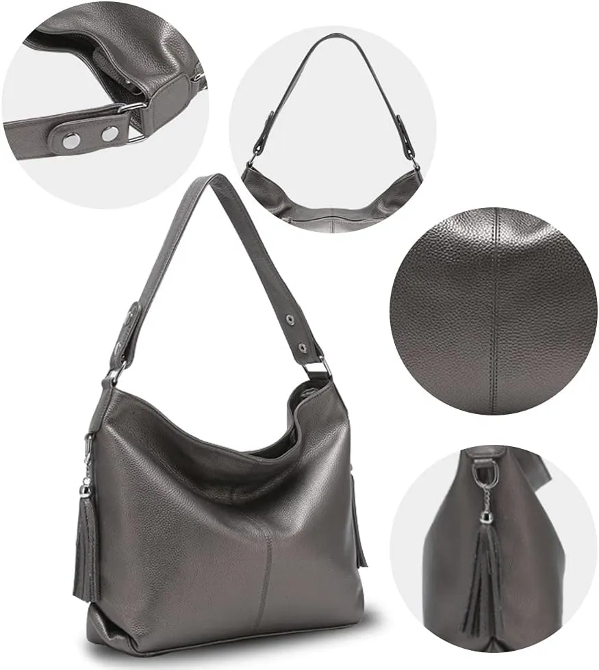 Fashion Soft Real Genuine Leather Tassel Women's Handbag Ladies Shoulder Tote Messenger Hobo Bag Satchel