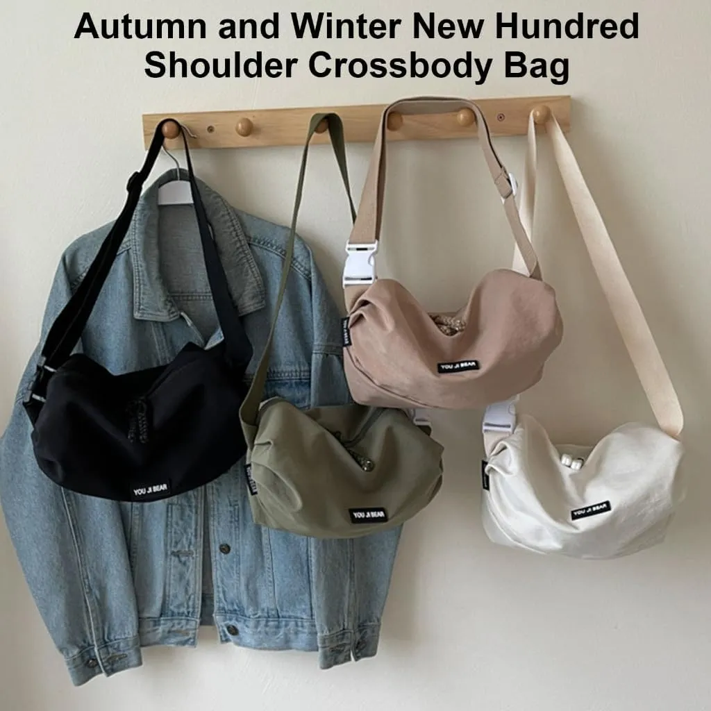 Fashionable Korean Shoulder Bag With Spacious Compartments Crossbody Purse Fabric Chest Pack For Ladies