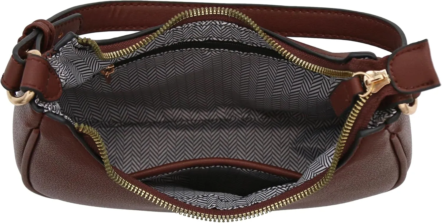 FashionPuzzle Small Crescent Shoulder Bag Underarm Purse