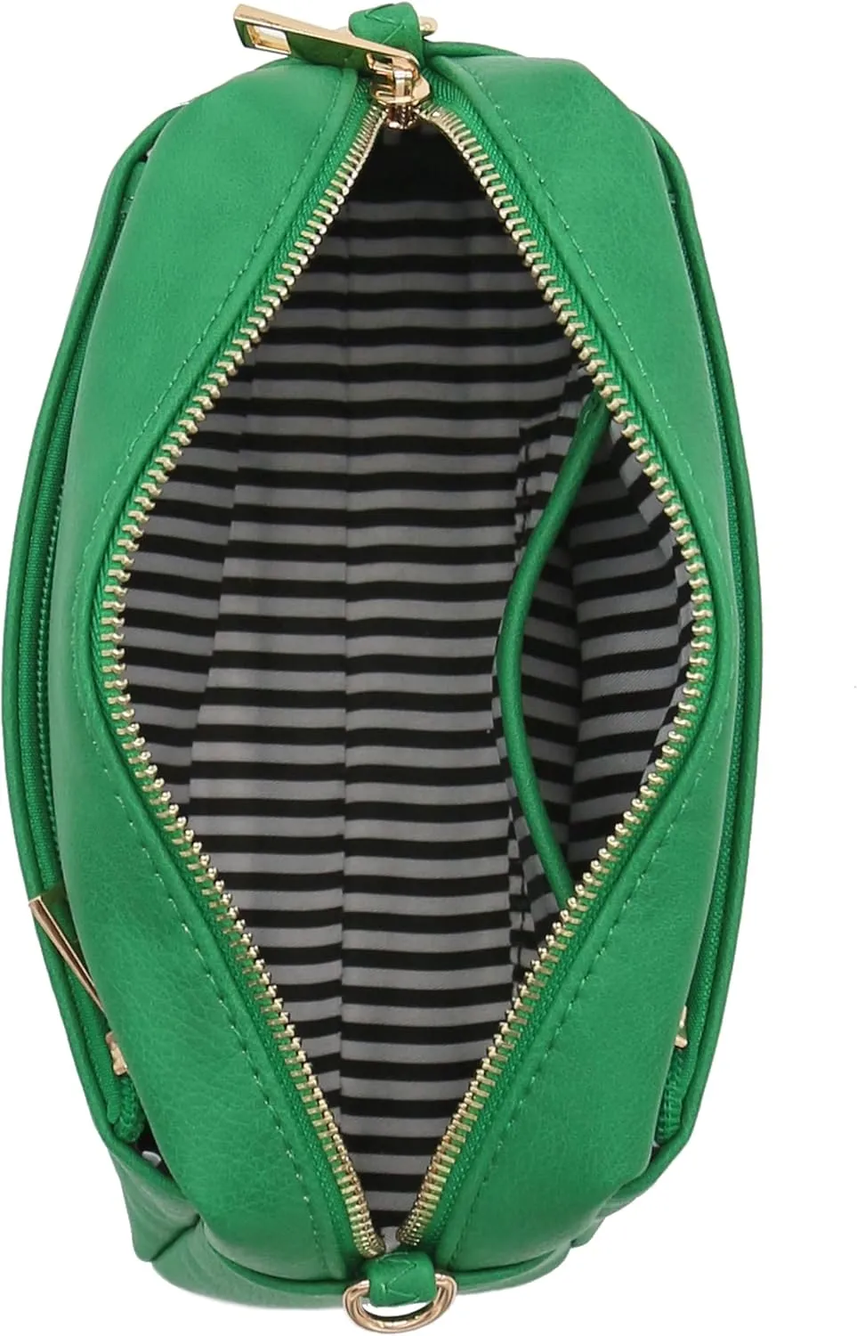 FashionPuzzle Triple Zip Small Crossbody Bag