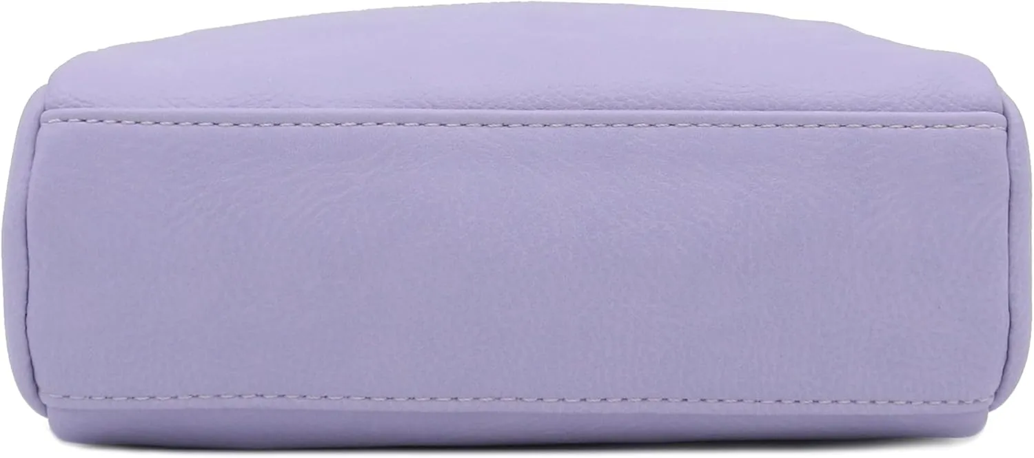 FashionPuzzle Triple Zip Small Crossbody Bag