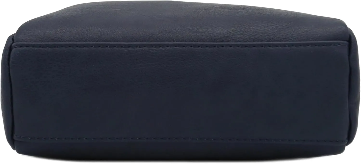 FashionPuzzle Triple Zip Small Crossbody Bag