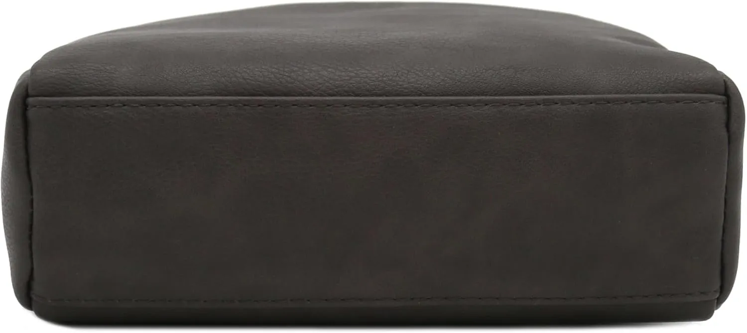 FashionPuzzle Triple Zip Small Crossbody Bag