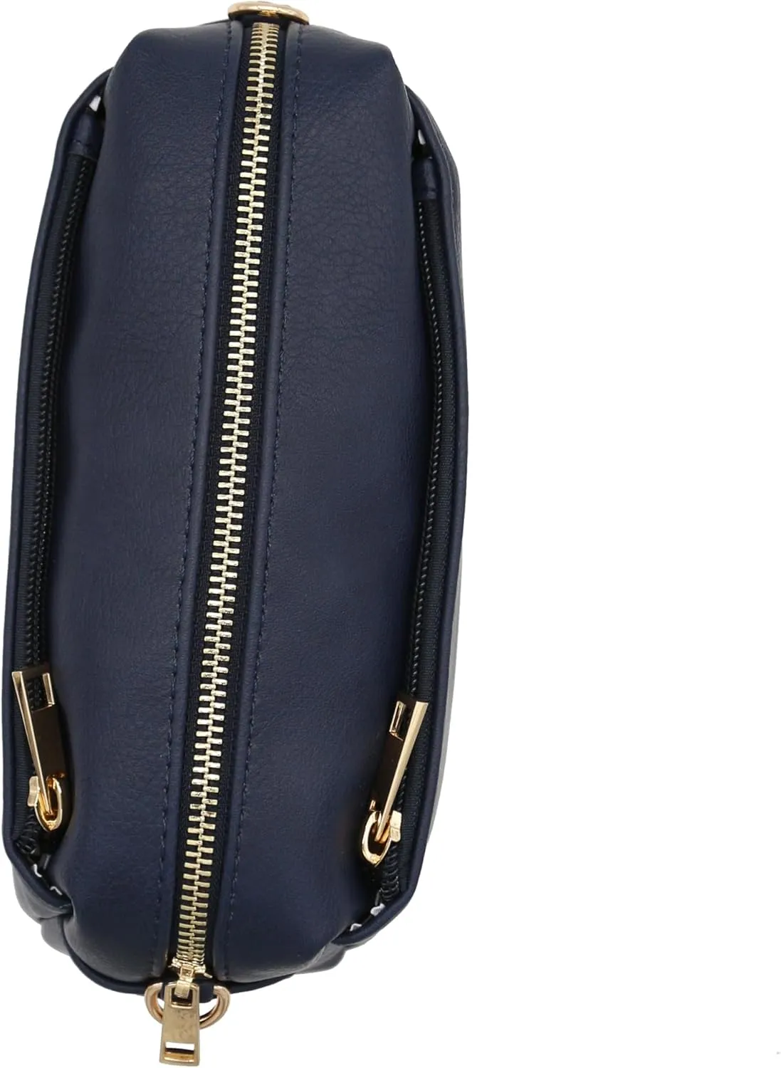 FashionPuzzle Triple Zip Small Crossbody Bag