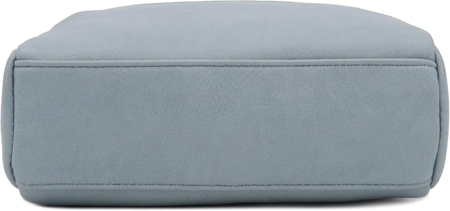 FashionPuzzle Triple Zip Small Crossbody Bag
