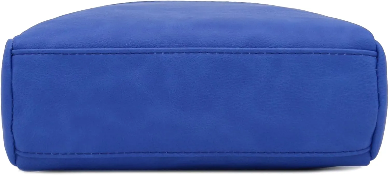 FashionPuzzle Triple Zip Small Crossbody Bag