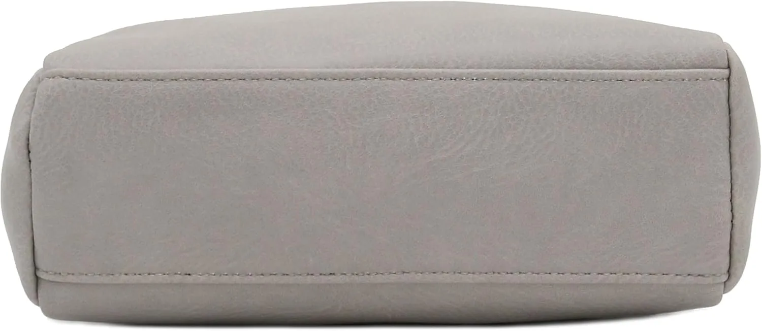 FashionPuzzle Triple Zip Small Crossbody Bag