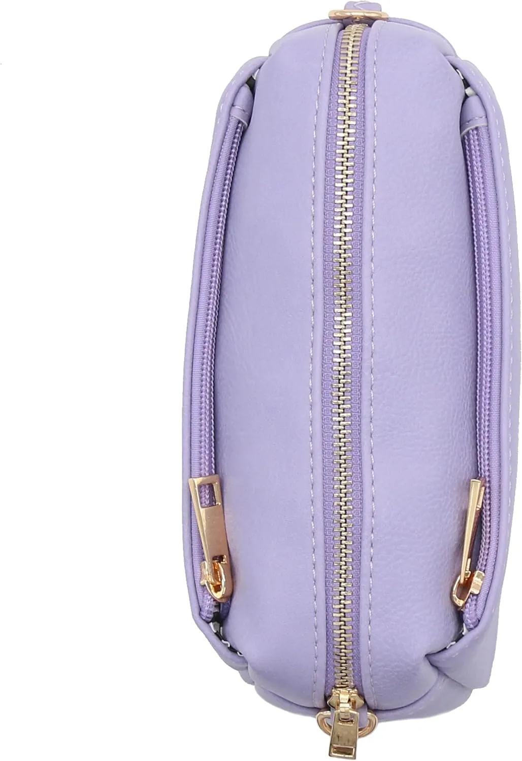 FashionPuzzle Triple Zip Small Crossbody Bag