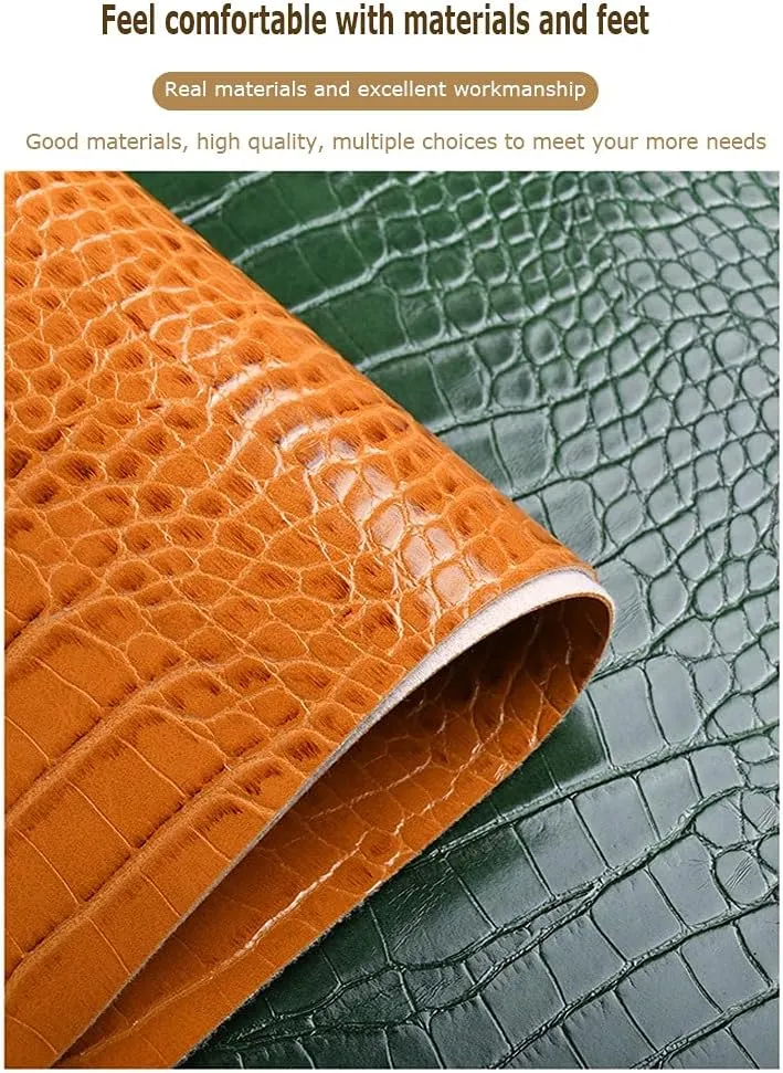 Faux Leather Fabric 54 Inch Wide Faux Leather Fabric 138x100cm,Leatherette Soft Feel Material,Upholstery Textured Material,Sold by The Metre(Curry,1.38X6m)