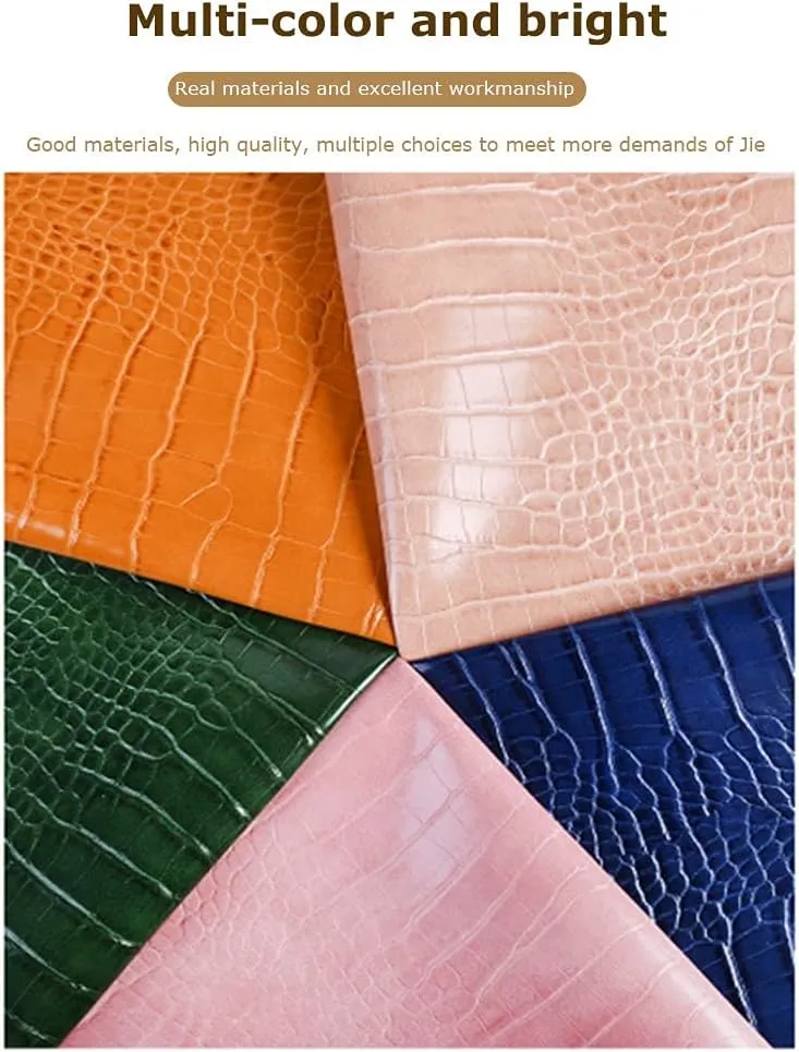 Faux Leather Fabric 54 Inch Wide Faux Leather Fabric 138x100cm,Leatherette Soft Feel Material,Upholstery Textured Material,Sold by The Metre(Curry,1.38X6m)