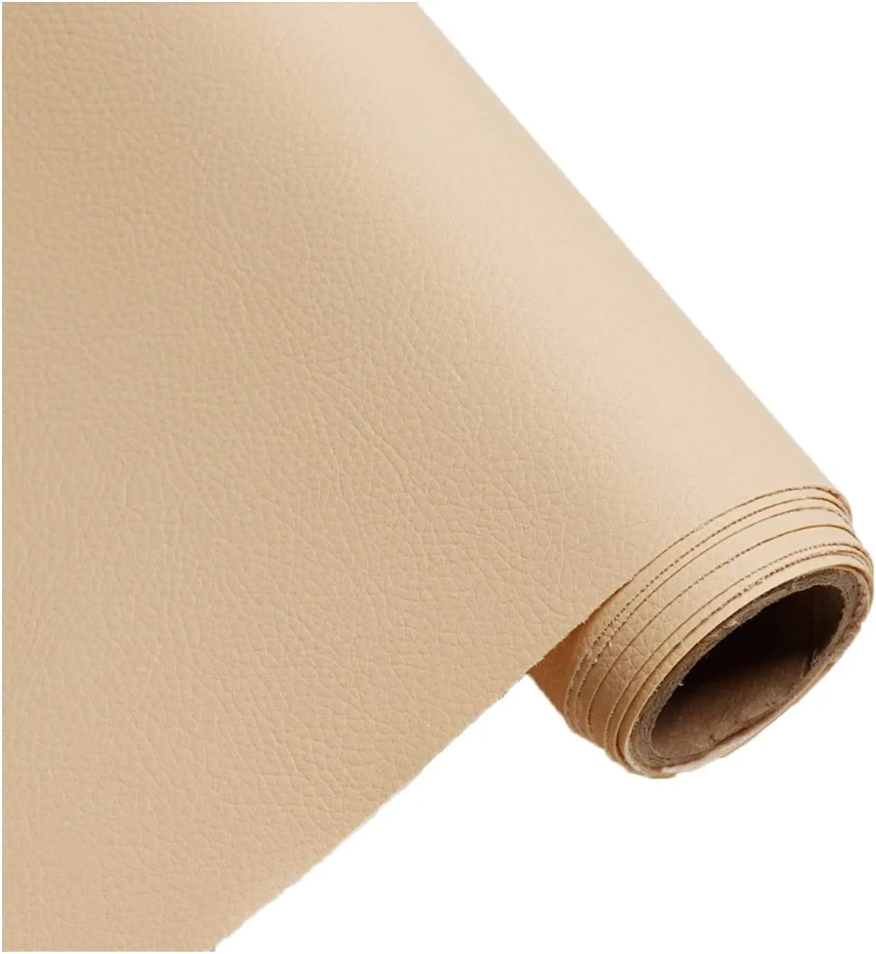 Faux Leather Fabric Leatherette Premium Soft Feel Material Vinyl Cloth Upholstery DIY Sewings Sofa Handbag Car Seat Hair(Cream,1.6X4m)