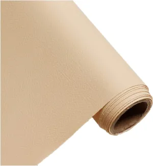 Faux Leather Fabric Leatherette Premium Soft Feel Material Vinyl Cloth Upholstery DIY Sewings Sofa Handbag Car Seat Hair(Cream,1.6X4m)