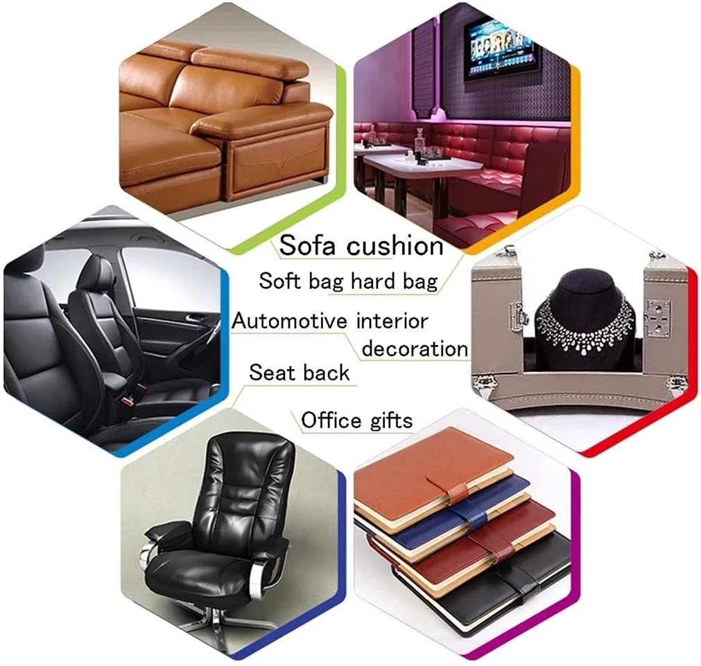 Faux Leather Fabric Leatherette Premium Soft Feel Material Vinyl Cloth Upholstery DIY Sewings Sofa Handbag Car Seat Hair(Cream,1.6X4m)
