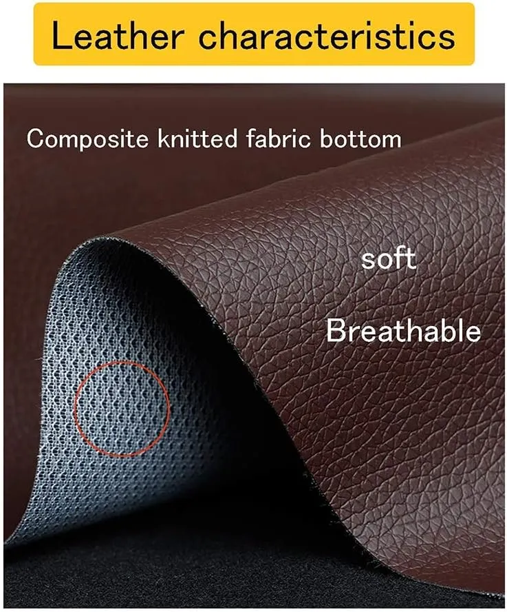 Faux Leather Fabric Leatherette，PVC Double-Sided Handbag for Sewing Upholstery 160CM Width(Bright red,1.6X2m)