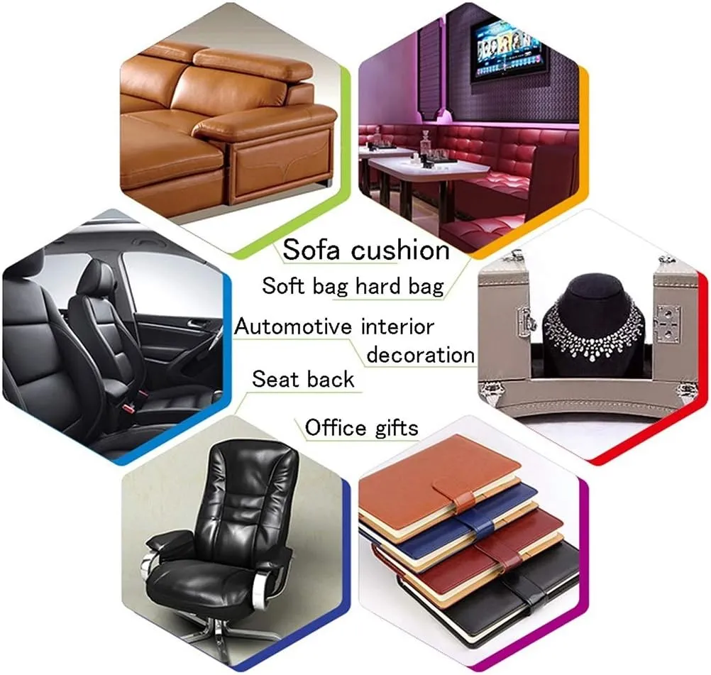 Faux Leather Fabric Leatherette，PVC Double-Sided Handbag for Sewing Upholstery 160CM Width(Bright red,1.6X2m)