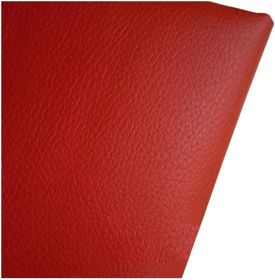 Faux Leather Fabric Leatherette，PVC Double-Sided Handbag for Sewing Upholstery 160CM Width(Bright red,1.6X2m)