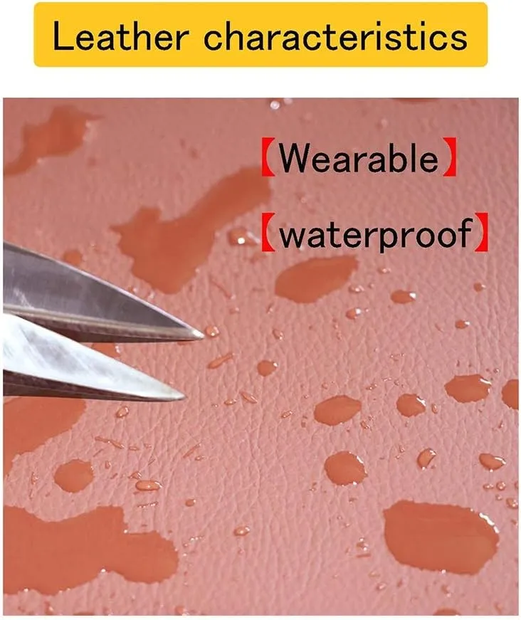 Faux Leather Fabric Leatherette，PVC Double-Sided Handbag for Sewing Upholstery 160CM Width(Bright red,1.6X2m)