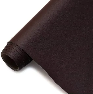 Faux Leather Fabric,Leatherette,Vinyl,Square,Sheets,for Upholstery Crafts DIY Sewings Sofa Handbag Hair Bows Decorations(Dark Coffee,1.6X6m)
