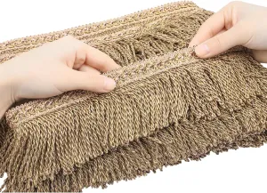 Fenghuangwu 5.5Yard×(3.3) Inch Diameter Bullion Fringe Trim High-Density Fabric Trims and Embellishments Curtain Weights Fringes for Sewing DIY Decoration (Mix Gold Pink)