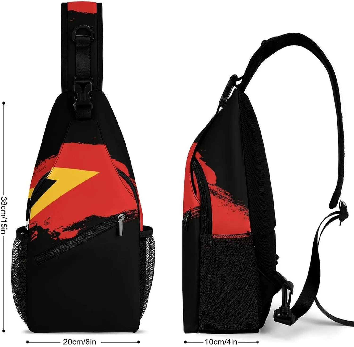 Finland Flag Brush Stroke Sling Bag Crossbody Chest Bag Shoulder Bag For Travel Hiking Cycling Camping