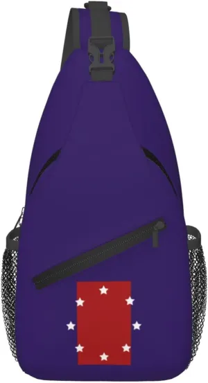 Flag Of Chicago Heights, Illinois Crossbody Bags For Women Men Chest Backpack Gym Shoulder Bag Travel Outdoor Sports Casual Crossbody Bags