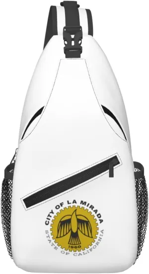 Flag Of La Mirada, California Crossbody Bags For Women Men Chest Backpack Gym Shoulder Bag Travel Outdoor Sports Casual Crossbody Bags