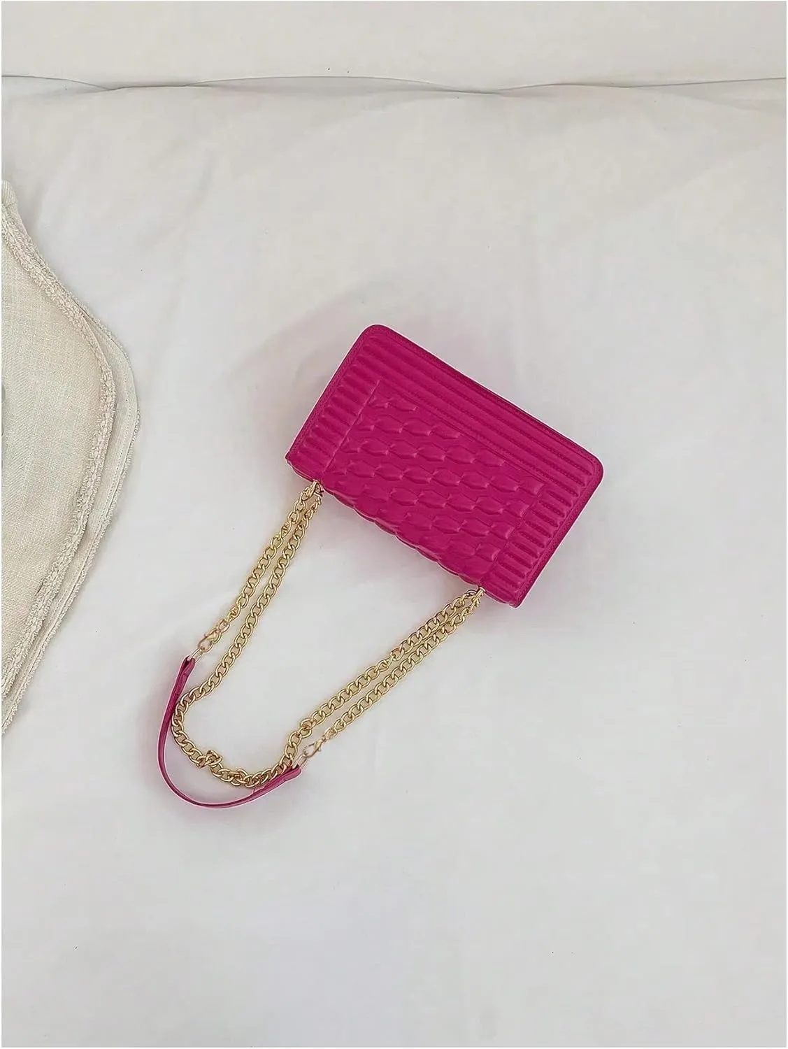Floerns Women's Leather Shoulder Bag Embossed Clutch Purse Square Handbag