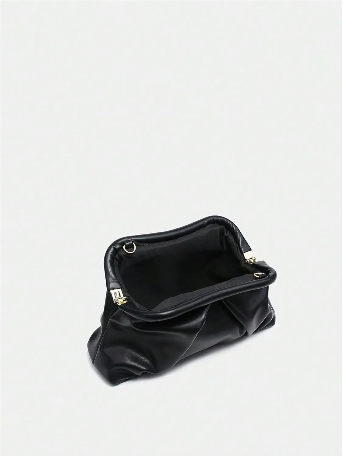 Floerns Women's Vintage Leather Ruched Bag Evening Handbag Dumpling Clutch Purse