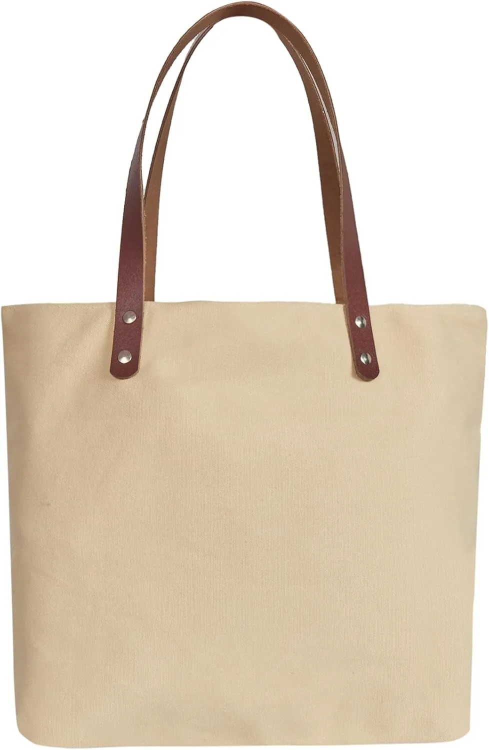 Floral Embroidered Canvas Tote for Women with Cotton Lining & Leather Handle—Perfect for Travel, Beach & Daily Use