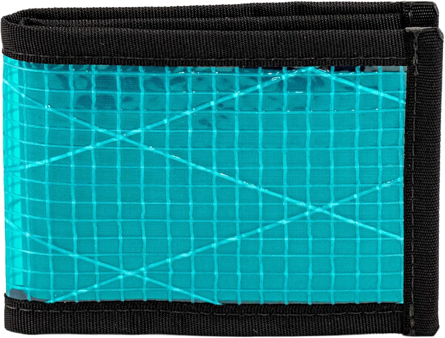 Flowfold Recycled Sailcloth Wallets - Vanguard Bifold Wallet, Front Pocket Wallet, Slim Minimalist Wallets Made in USA (Cyan Sailcloth)