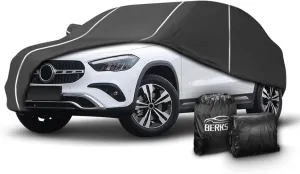 Fluorescent Strip Design 6 Layers Waterproof Car Cover Compatible for Mercedes Benz GLA 2014-2024 All Weather Full Car Cover with Storage Bag
