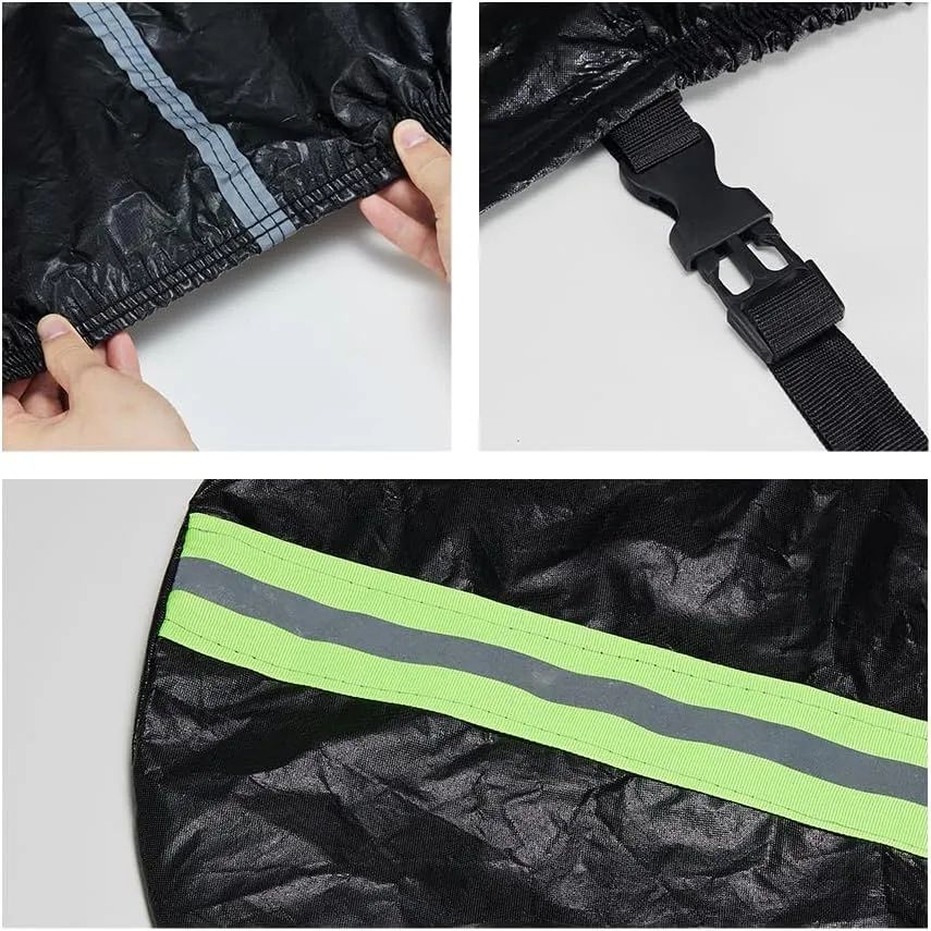 Fluorescent Strip Design 6 Layers Waterproof Car Cover Compatible for Mercedes Benz GLA 2014-2024 All Weather Full Car Cover with Storage Bag