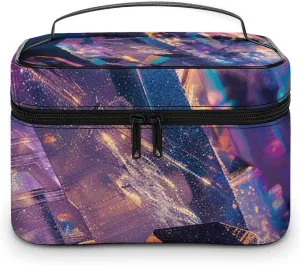 Foldable Travel Luggage Bag for Men And Women, Dry And Wet Separation Portable Travel Luggage Bag, Iridescent Crystal Rock Printed Waterproof Sports Luggage Bag, Fitness Bag