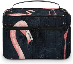 Foldable Travel Luggage Bag for Men And Women, Dry And Wet Separation Portable Travel Luggage Bag, Peach Flamingo Style Printed Waterproof Sports Luggage Bag, Fitness Bag