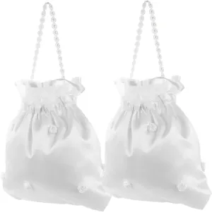 FOMIYES 2Pcs Handbag Wedding Favor Bags Drawstring Pouches for Bridal Showers Birthdays and Special Occasions Craft present Bags