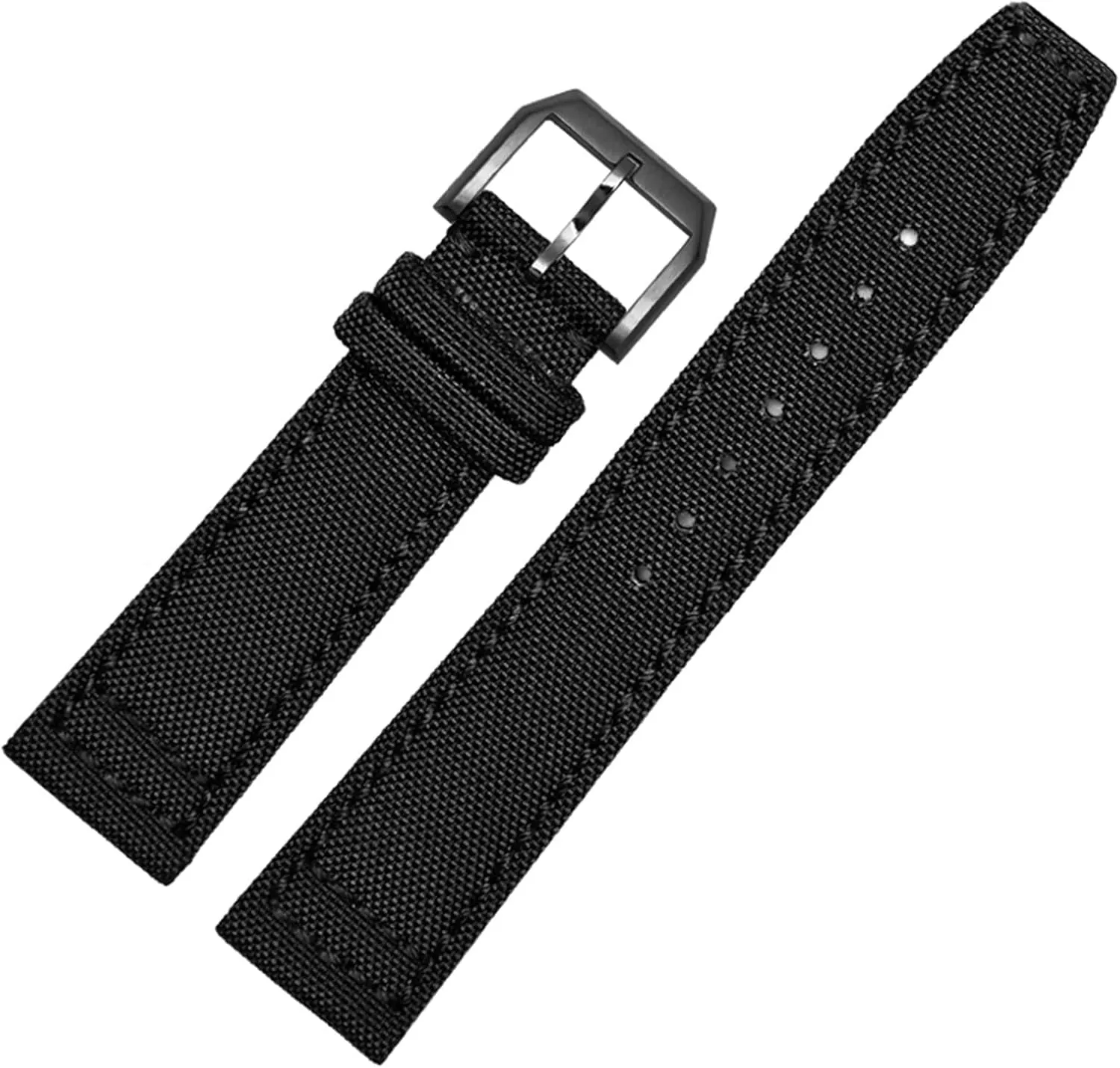 For IWC Pilot Spitfire Timezone TopGun Strap Green Black Belts Wristwatch Straps 20mm 21mm 22mm Nylon Canvas Fabric Watch Band