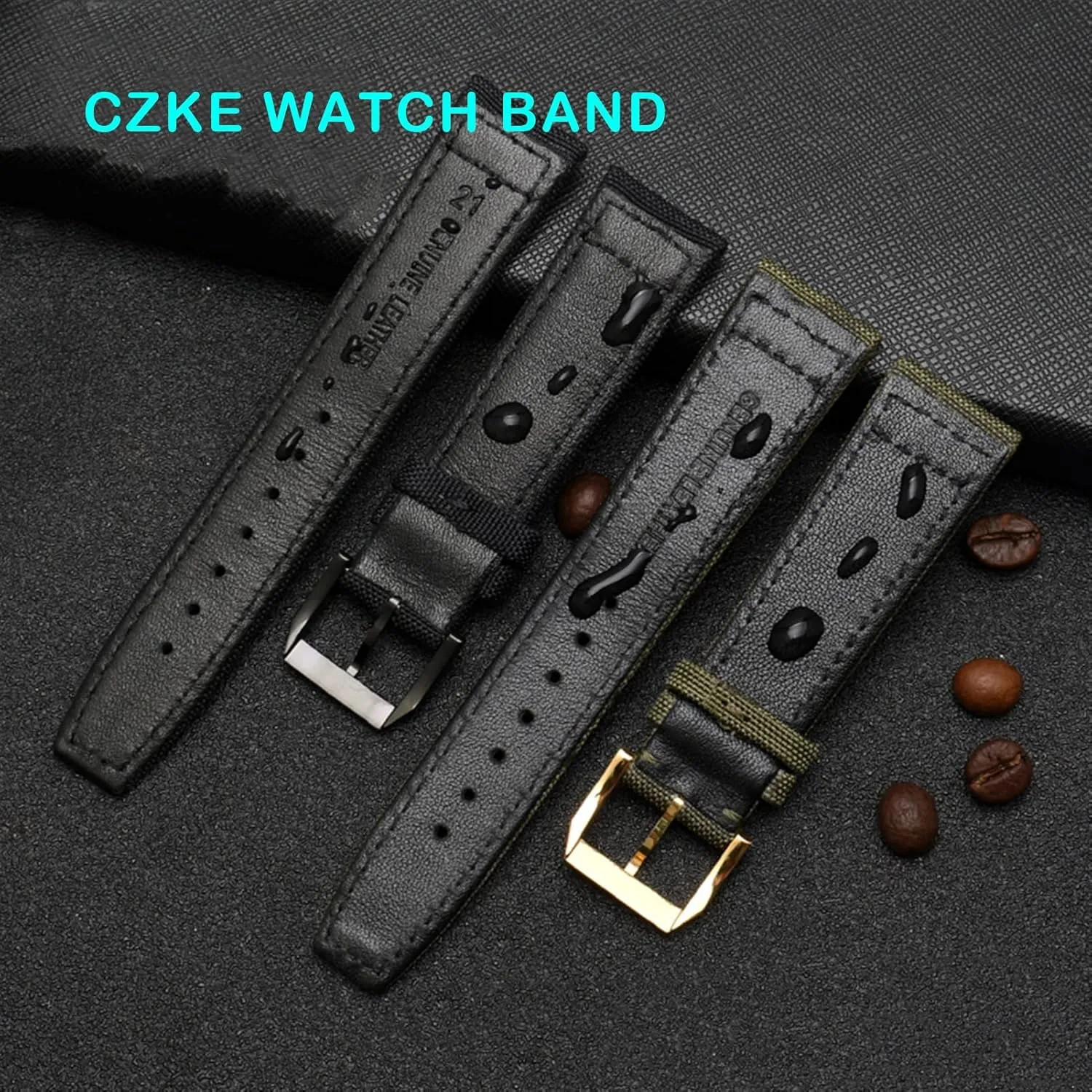 For IWC Pilot Spitfire Timezone TopGun Strap Green Black Belts Wristwatch Straps 20mm 21mm 22mm Nylon Canvas Fabric Watch Band