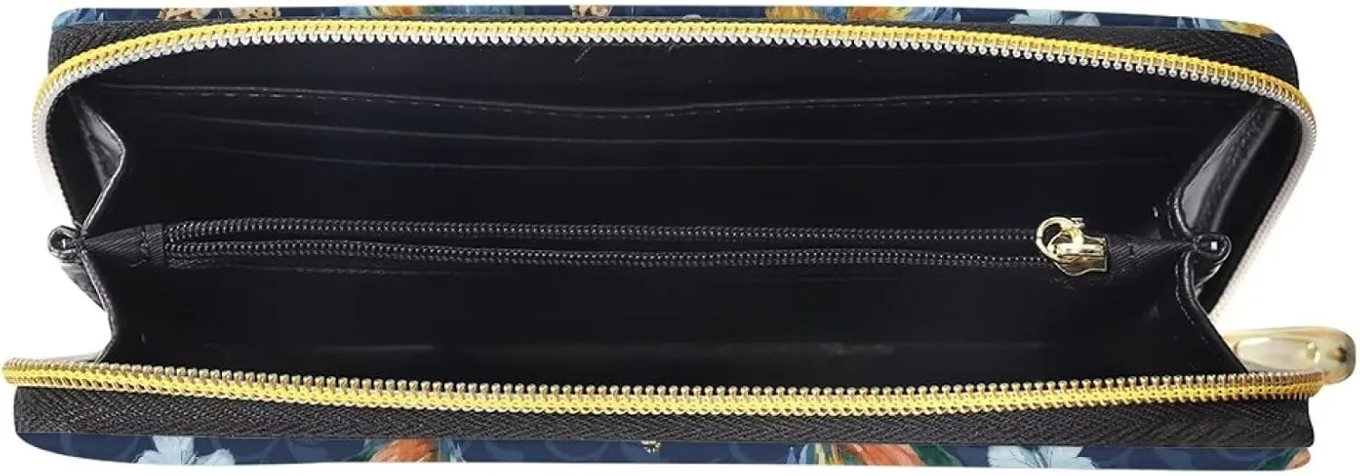 FOR U DESIGNS Womens Wallets Leather Slim Purse, Chicken and Butterfly Print, Card Holder Clutch Handbag