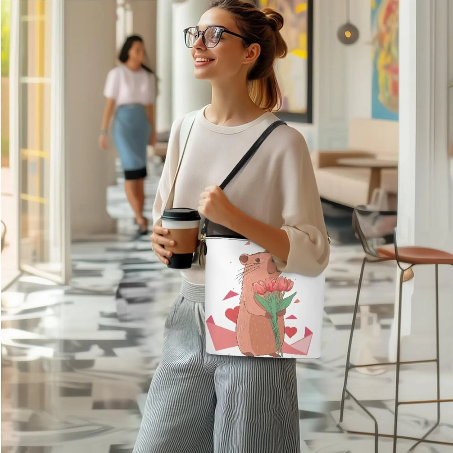 FOR U DESIGNS Women's Wristlet Handbags Top Handle Travel Crossbody Shoulder Tote Purses Sets Valentine's Day Bucket Bag