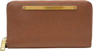 Fossil Women's Liza Leather Zip Around Clutch Wallet with Wristlet Strap