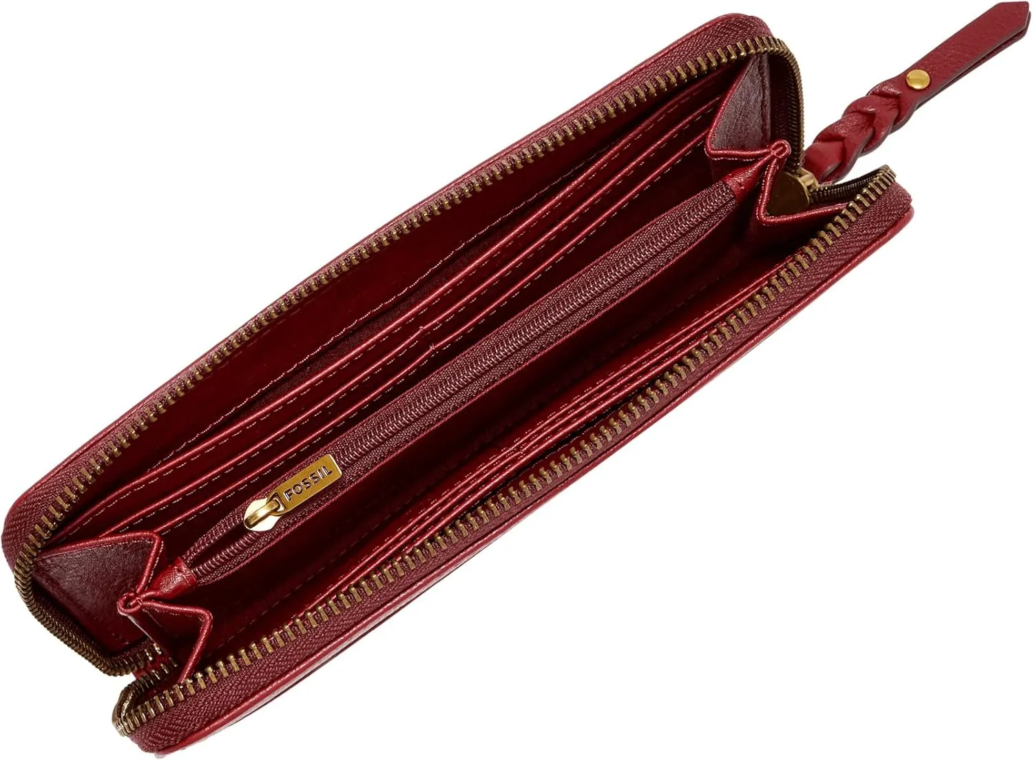 Fossil Women's Tara Leather Zip Around Clutch Wallet for Women