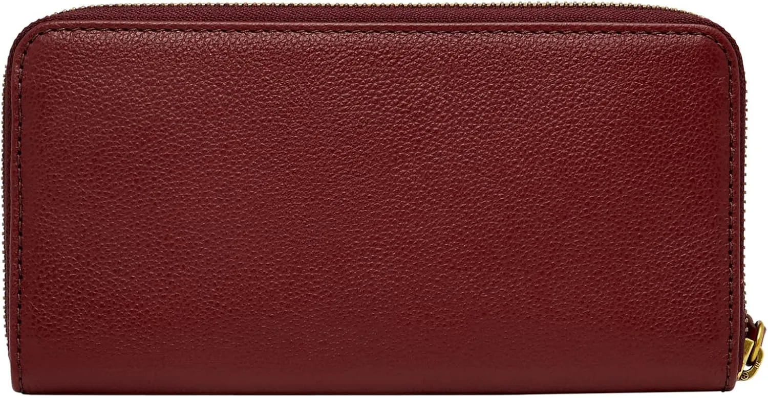 Fossil Women's Tara Leather Zip Around Clutch Wallet for Women