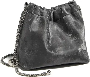 FOXLOVER Velvet Fabric Crossbody Bags for Women Medium Size Chain Strap Chamois Leather Shoulder Purses Trendy