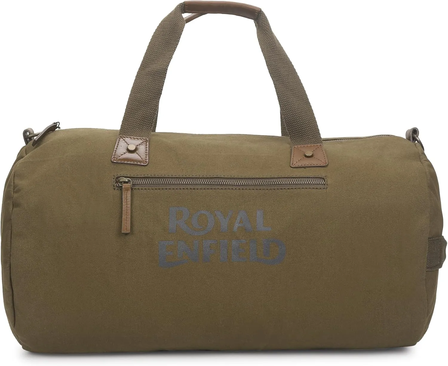 Freebie Duffel Bag Olive 100% Canvas Waterproof Heavy-Duty Motorcycle Travel Bag Large Capacity Weekend Luggage Durable Gym Sports Bag Tactical Adventure Duffle for Bikers Camping Hiking