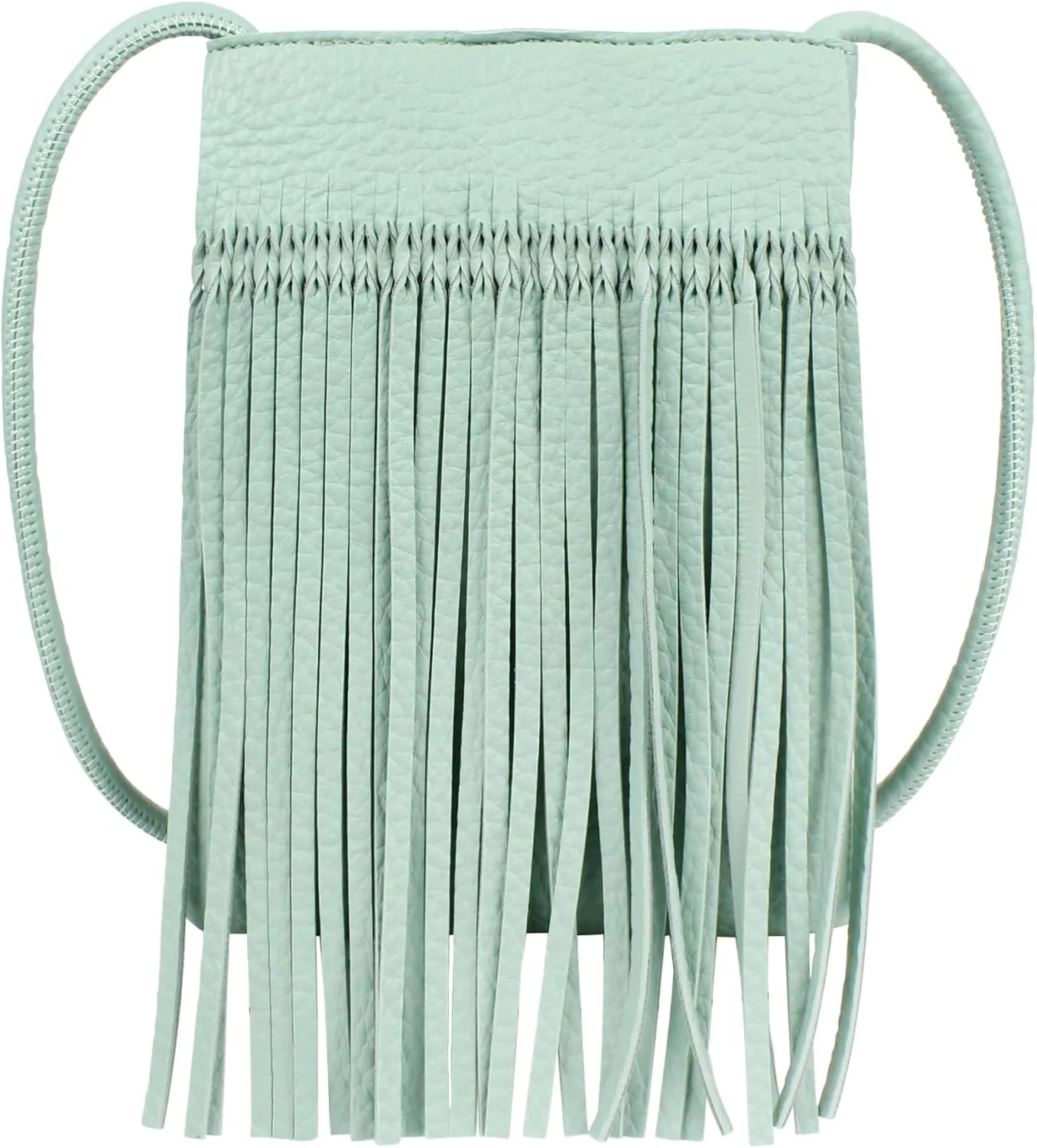Fringe Crossbody Bag - Small Wallet Phone Bag Faux Soft Leather Shoulder Purse Satchel Sling