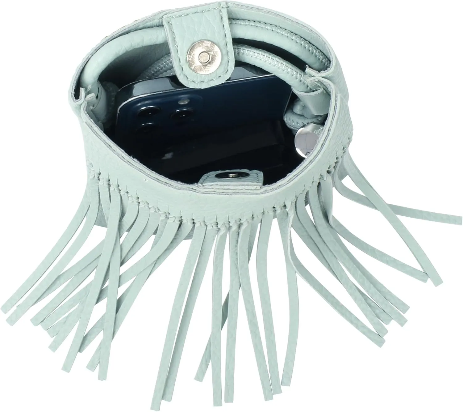 Fringe Crossbody Bag - Small Wallet Phone Bag Faux Soft Leather Shoulder Purse Satchel Sling