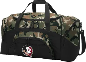 FSU Duffel Bag Suitcase or Florida State Gym Gear Duffle Bag (Camo)