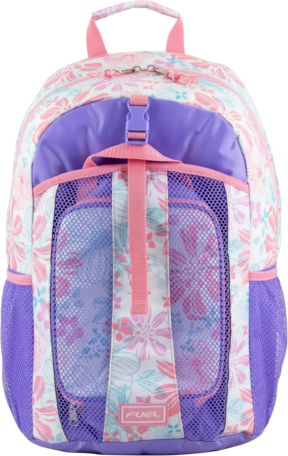 FUEL Lunch Backpack Set Water Resistant Dome Bookbag Bag Soft Reusable Insulated Cooler Lunch Box Thermal Travel Office Lunch Bag, Floral