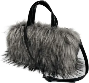 Furry Tote Bag for Women Faux Fur Shoulder Crossbody Bag Y2k Purse Fluffy Large Fuzzy Handbags Soft Top Handle Satchels