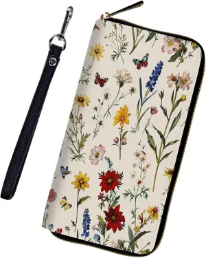 FUYOCWE Wristlet Wallet for Women,Large Capacity RFID Blocking Credit Card Holder Zipper Cash Wallets Cell-Phone Clutch Purse